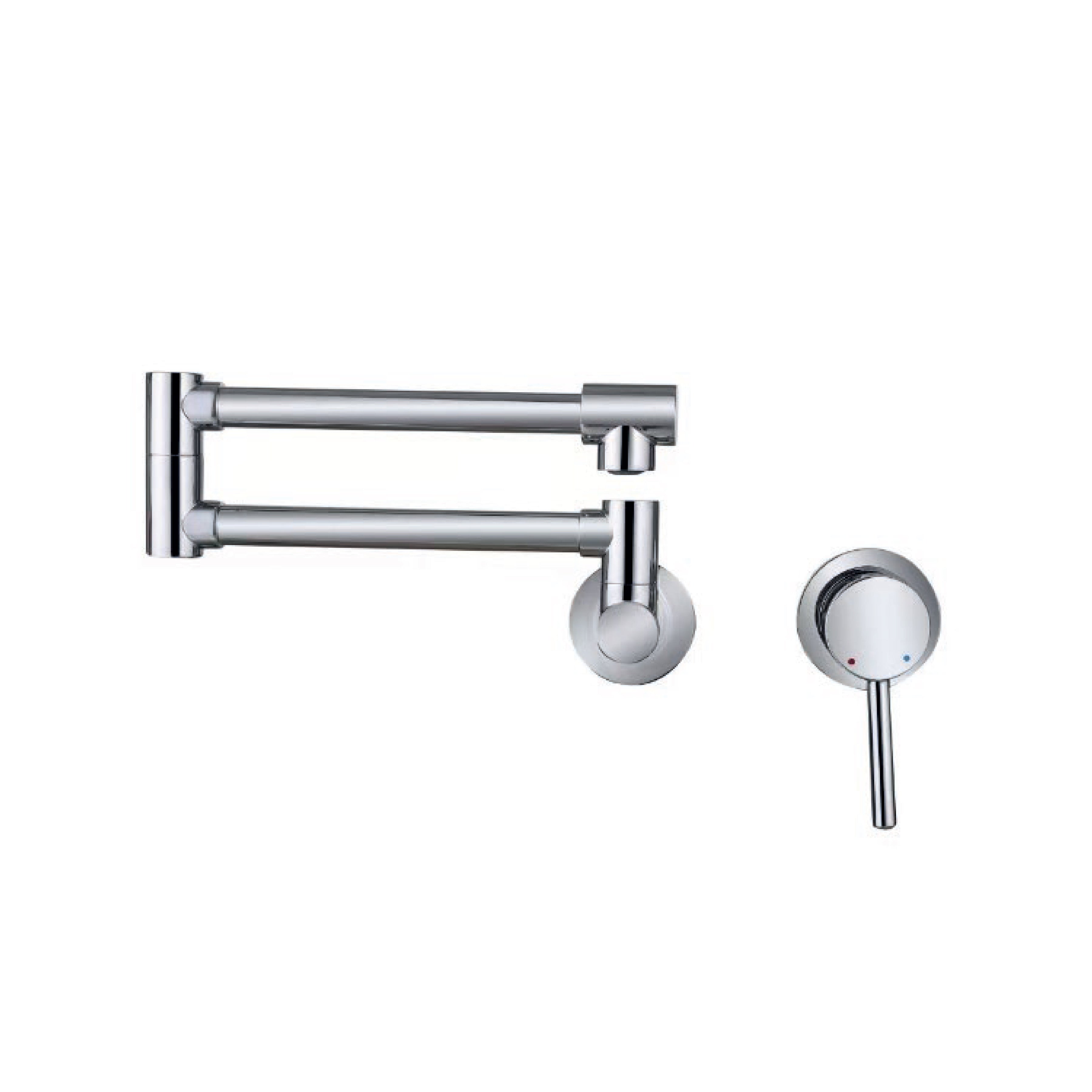 Mezcladora Articulada. P/Cocina Pared Athina Bronce Cromado - Fratelli Premium